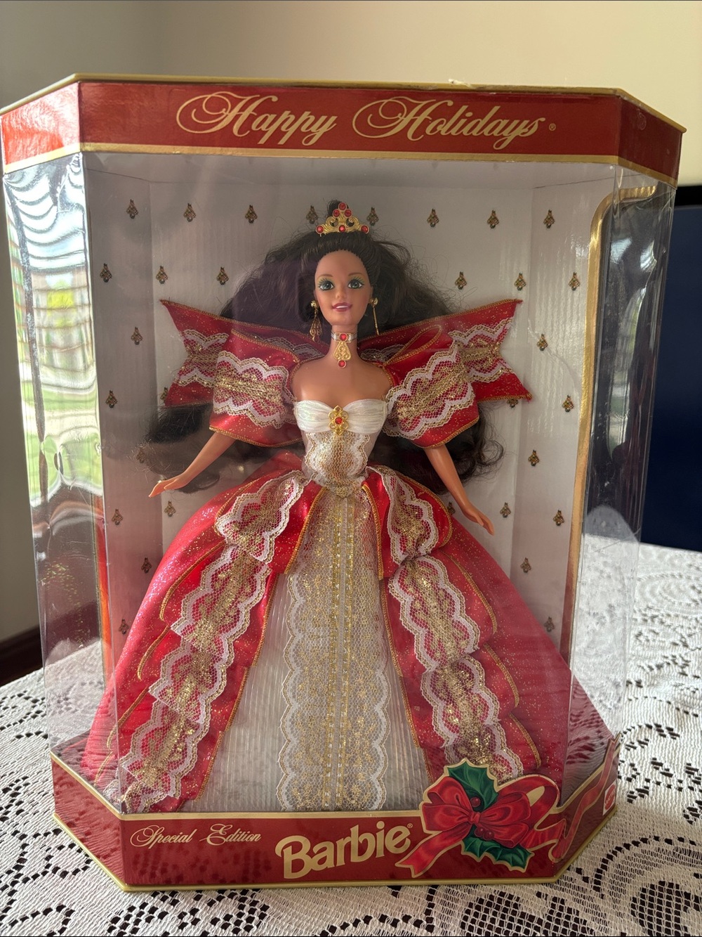 Barbie Holiday Special Edition Red, White & Gold Festive Doll